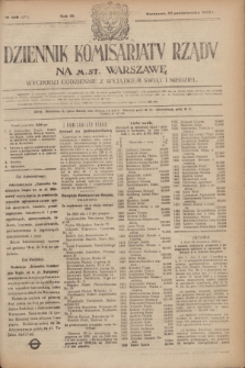Dziennik Komisarjatu Rządu na M. St. Warszawę.R.3, № 239 (23 października 1922) = № 571