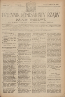 Dziennik Komisarjatu Rządu na M. St. Warszawę.R.3, № 250 (6 listopada 1922) = № 582