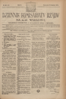 Dziennik Komisarjatu Rządu na M. St. Warszawę.R.3, № 252 (8 listopada 1922) = № 584