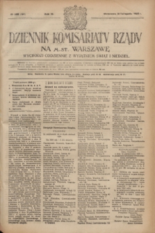 Dziennik Komisarjatu Rządu na M. St. Warszawę.R.3, № 258 (15 listopada 1922) = № 590