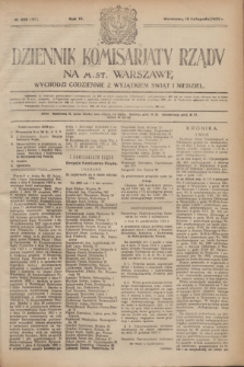 Dziennik Komisarjatu Rządu na M. St. Warszawę.R.3, № 259 (16 listopada 1922) = № 591