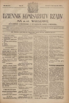 Dziennik Komisarjatu Rządu na M. St. Warszawę.R.3, № 262 (20 listopada 1922) = № 594