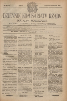 Dziennik Komisarjatu Rządu na M. St. Warszawę.R.3, № 268 (27 listopada 1922) = № 600