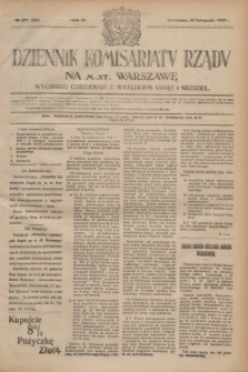 Dziennik Komisarjatu Rządu na M. St. Warszawę.R.3, № 271 (30 listopada 1922) = № 603