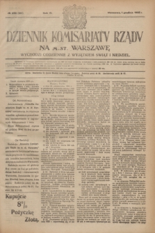 Dziennik Komisarjatu Rządu na M. St. Warszawę.R.3, № 272 (1 grudnia 1922) = № 604
