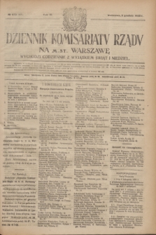 Dziennik Komisarjatu Rządu na M. St. Warszawę.R.3, № 273 (2 grudnia 1922) = № 605