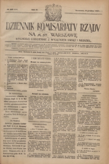 Dziennik Komisarjatu Rządu na M. St. Warszawę.R.3, № 282 (14 grudnia 1922) = № 614