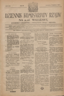 Dziennik Komisarjatu Rządu na M. St. Warszawę.R.4, № 2 (3 stycznia 1923) = № 627