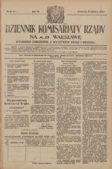 Dziennik Komisarjatu Rządu na M. St. Warszawę.R.4, № 12 (16 stycznia 1923) = № 637