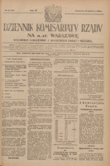 Dziennik Komisarjatu Rządu na M. St. Warszawę.R.4, № 15 (19 stycznia 1923) = № 640