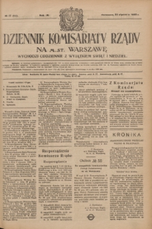 Dziennik Komisarjatu Rządu na M. St. Warszawę.R.4, № 17 (22 stycznia 1923) = № 642