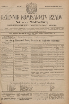 Dziennik Komisarjatu Rządu na M. St. Warszawę.R.4, № 20 (25 stycznia 1923) = № 645