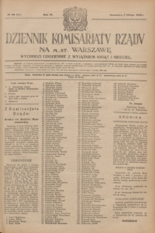 Dziennik Komisarjatu Rządu na M. St. Warszawę.R.4, № 26 (1 lutego 1923) = № 651