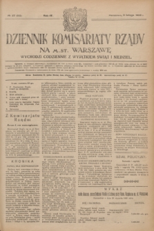 Dziennik Komisarjatu Rządu na M. St. Warszawę.R.4, № 27 (3 lutego 1923) = № 652