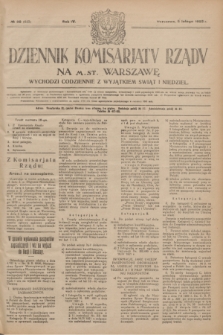 Dziennik Komisarjatu Rządu na M. St. Warszawę.R.4, № 28 (5 lutego 1923) = № 653