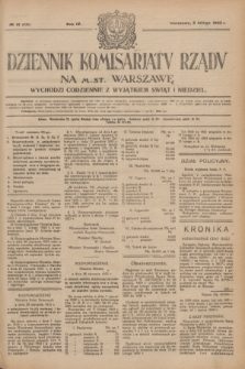 Dziennik Komisarjatu Rządu na M. St. Warszawę.R.4, № 31 (8 lutego 1923) = № 656