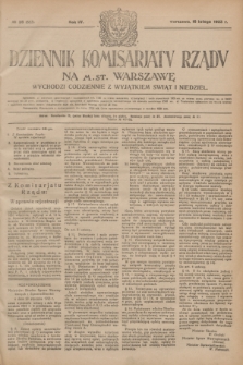 Dziennik Komisarjatu Rządu na M. St. Warszawę.R.4, № 38 (16 lutego 1923) = № 663