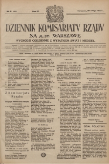 Dziennik Komisarjatu Rządu na M. St. Warszawę.R.4, № 41 (20 lutego 1923) = № 666