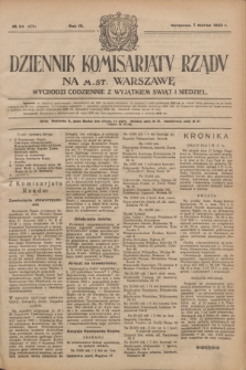 Dziennik Komisarjatu Rządu na M. St. Warszawę.R.4, № 54 (7 marca 1923) = № 679