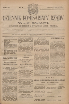 Dziennik Komisarjatu Rządu na M. St. Warszawę.R.4, № 62 (16 marca 1923) = № 684