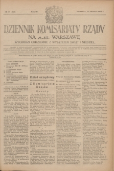 Dziennik Komisarjatu Rządu na M. St. Warszawę.R.4, № 71 (27 marca 1923) = № 696