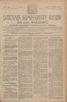 Dziennik Komisarjatu Rządu na M. St. Warszawę.R.4, № 78 (7 kwietnia 1923) = № 703