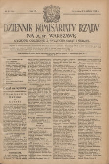 Dziennik Komisarjatu Rządu na M. St. Warszawę.R.4, № 81 (12 kwietnia 1923) = № 706