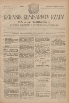 Dziennik Komisarjatu Rządu na M. St. Warszawę.R.4, № 82 (13 kwietnia 1923) = № 707