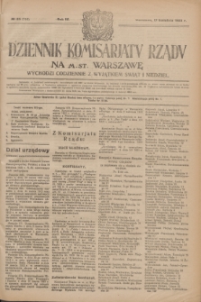 Dziennik Komisarjatu Rządu na M. St. Warszawę.R.4, № 85 (17 kwietnia 1923) = № 710