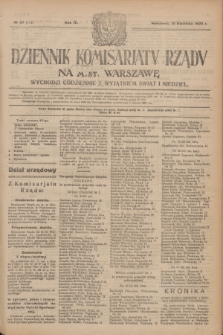 Dziennik Komisarjatu Rządu na M. St. Warszawę.R.4, № 87 (19 kwietnia 1923) = № 712