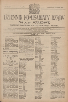 Dziennik Komisarjatu Rządu na M. St. Warszawę.R.4, № 89 (21 kwietnia 1923) = № 714