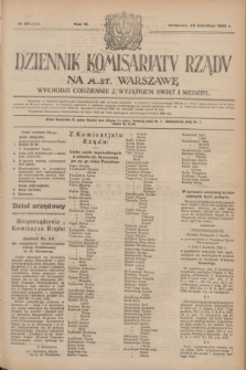 Dziennik Komisarjatu Rządu na M. St. Warszawę.R.4, № 90 (23 kwietnia 1923) = № 715