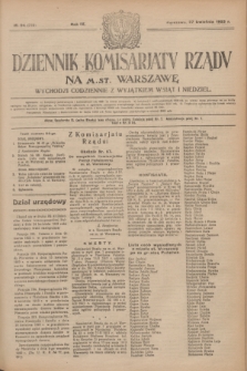 Dziennik Komisarjatu Rządu na M. St. Warszawę.R.4, № 94 (27 kwietnia 1923) = № 719