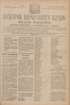 Dziennik Komisarjatu Rządu na M. St. Warszawę.R.4, № 95 (28 kwietnia 1923) = № 720