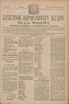 Dziennik Komisarjatu Rządu na M. St. Warszawę.R.4, № 96 (30 kwietnia 1923) = № 721