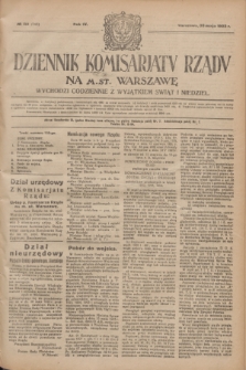 Dziennik Komisarjatu Rządu na M. St. Warszawę.R.4, № 118 (30 maja 1923) = № 743
