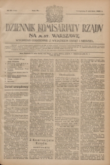 Dziennik Komisarjatu Rządu na M. St. Warszawę.R.4, № 121 (4 czerwca 1923) = № 745