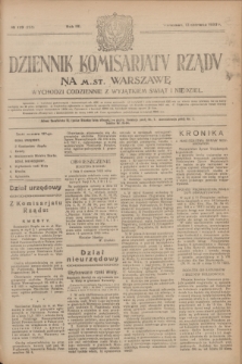 Dziennik Komisarjatu Rządu na M. St. Warszawę.R.4, № 129 (13 czerwca 1923) = № 753
