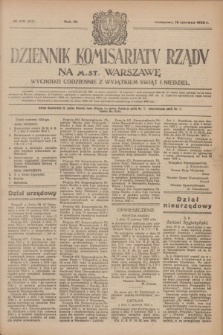 Dziennik Komisarjatu Rządu na M. St. Warszawę.R.4, № 133 (18 czerwca 1923) = № 757