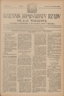 Dziennik Komisarjatu Rządu na M. St. Warszawę.R.4, № 143 (30 czerwca 1923) = № 767