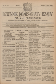Dziennik Komisarjatu Rządu na M. St. Warszawę.R.4, № 148 (6 lipca 1923) = № 772