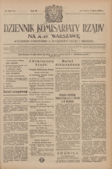Dziennik Komisarjatu Rządu na M. St. Warszawę.R.4, № 149 (7 lipca 1923) = № 773