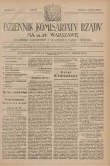 Dziennik Komisarjatu Rządu na M. St. Warszawę.R.4, № 153 (12 lipca 1923) = № 777