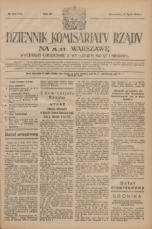 Dziennik Komisarjatu Rządu na M. St. Warszawę.R.4, № 156 (16 lipca 1923) = № 780