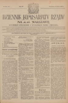 Dziennik Komisarjatu Rządu na M. St. Warszawę.R.4, № 158 (18 lipca 1923) = № 782