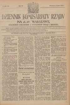 Dziennik Komisarjatu Rządu na M. St. Warszawę.R.4, № 169 (31 lipca 1923) = № 793