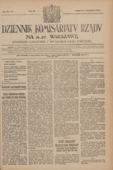 Dziennik Komisarjatu Rządu na M. St. Warszawę.R.4, № 173 (4 sierpnia 1923) = № 797