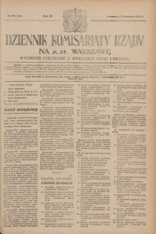 Dziennik Komisarjatu Rządu na M. St. Warszawę.R.4, № 175 (7 sierpnia 1923) = № 799