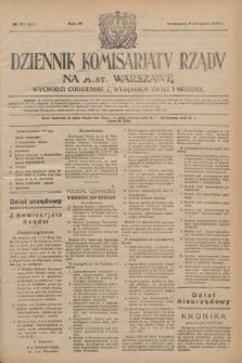Dziennik Komisarjatu Rządu na M. St. Warszawę.R.4, № 177 (9 sierpnia 1923) = № 801