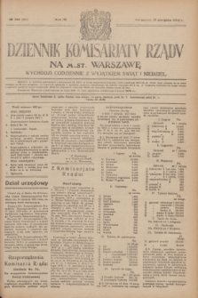 Dziennik Komisarjatu Rządu na M. St. Warszawę.R.4, № 183 (17 sierpnia 1923) = № 807
